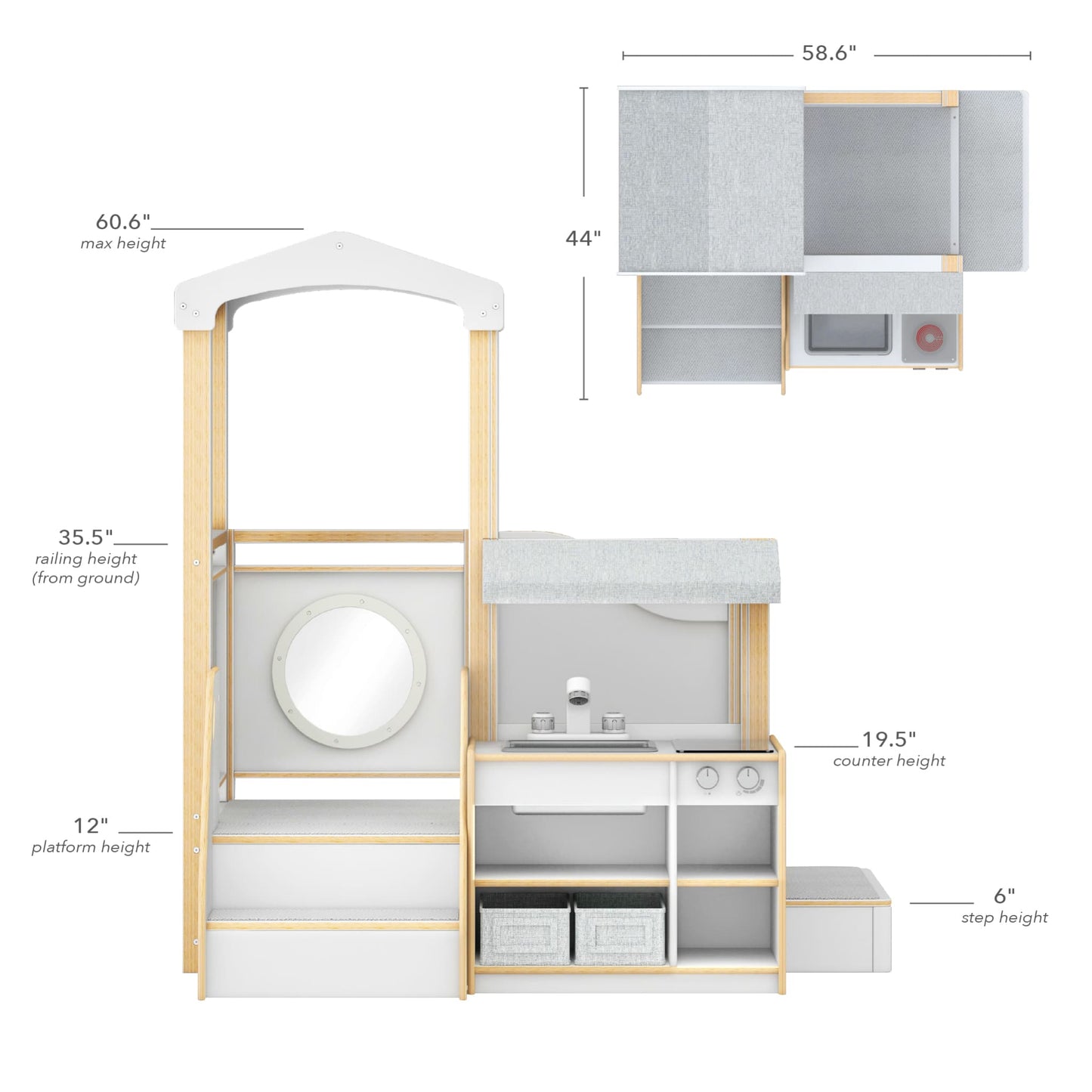 EdQ Toddler Kitchen Loft