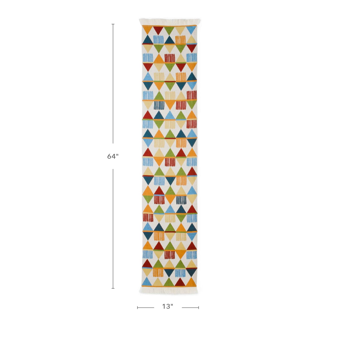 Vivid Primary Decorative Runner - 64" x 13"