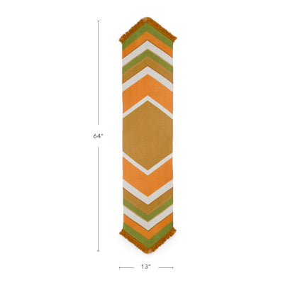 Earth-Toned Decorative Runner - 64" x 13"