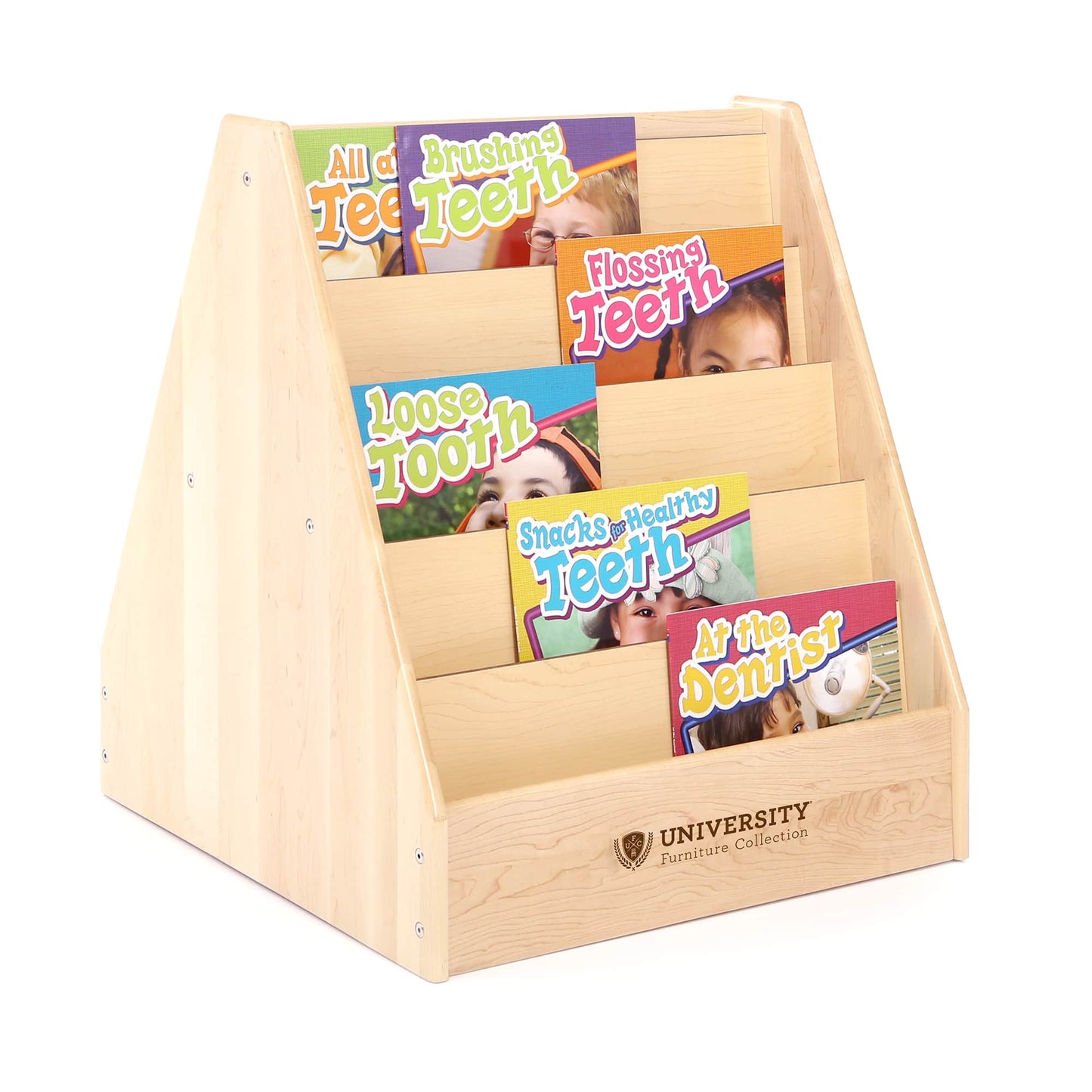 5-Shelf Book Display - Solid Maple - 28"