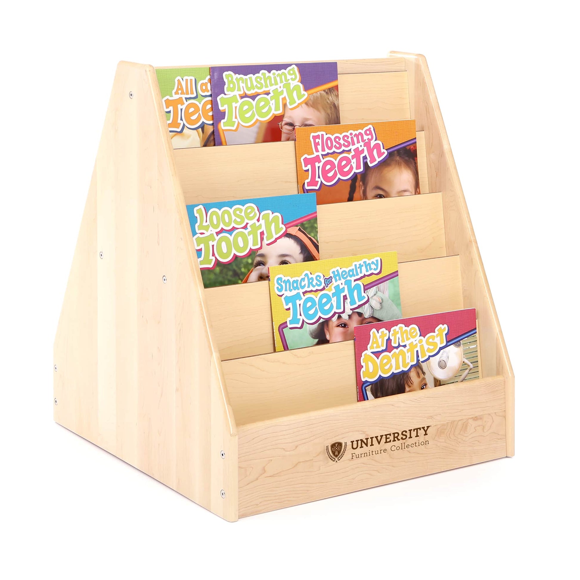 5-Shelf Book Display - Solid Maple - 28"