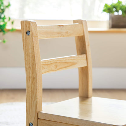 EdQ Hardwood Chairs - Set of 2 - 8" Seat