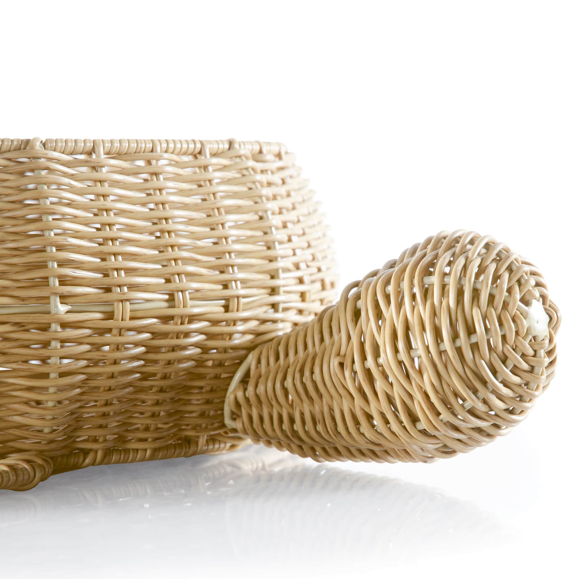 Turtle Washable Wicker Floor Basket