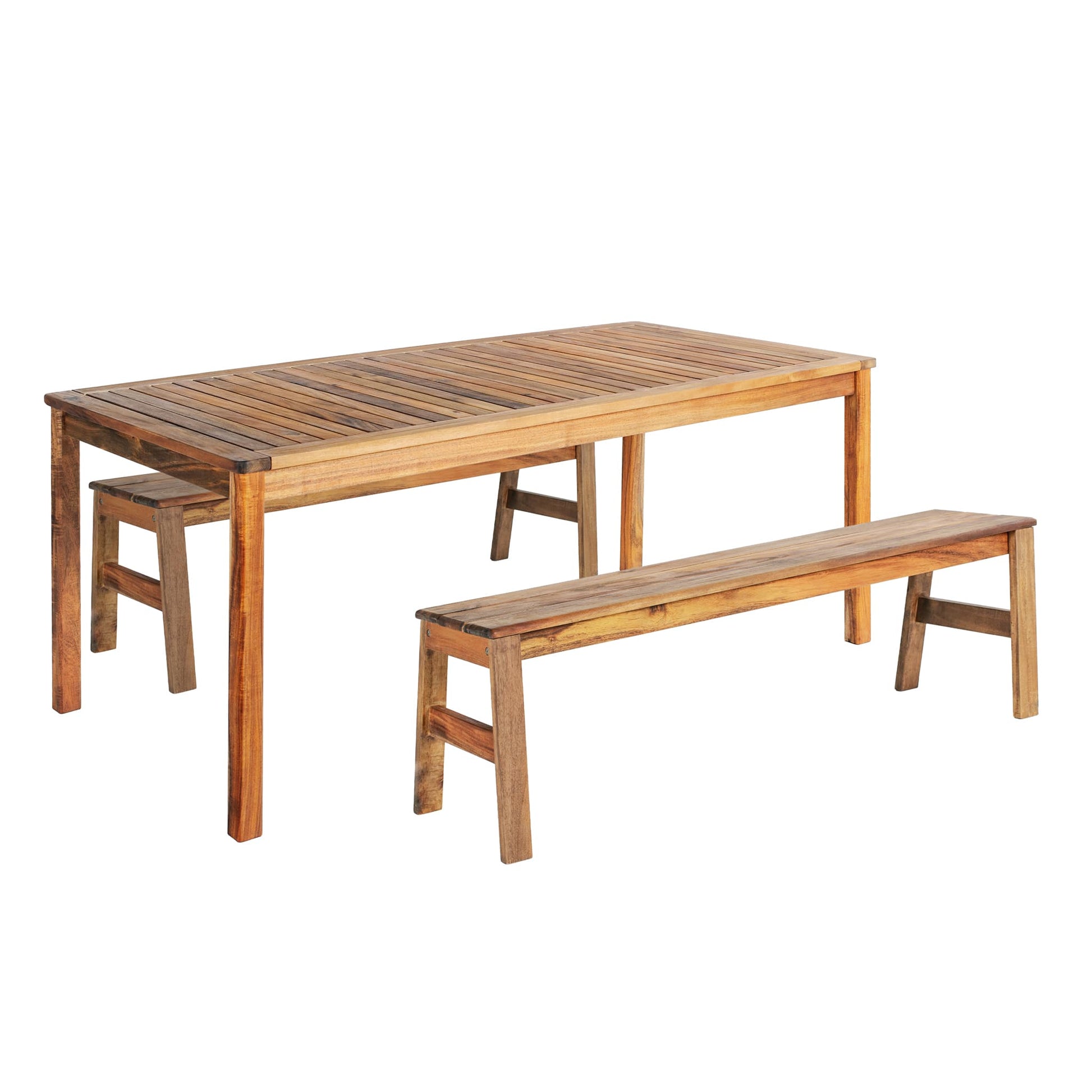 Acadia Outdoor Long Table & 48" Bench Set