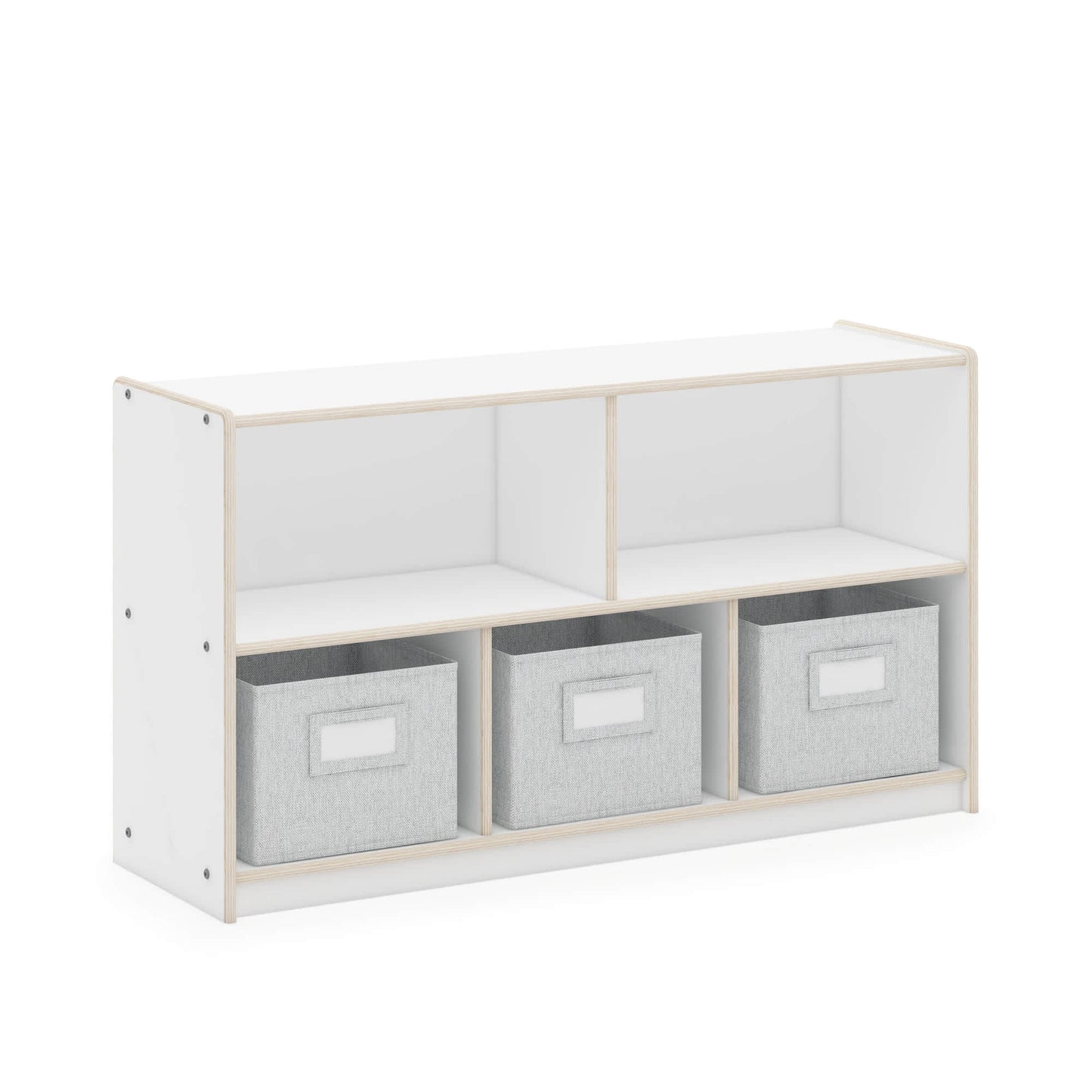 EdQ 2-Shelf 5-Compartment Storage with Bins - 24"