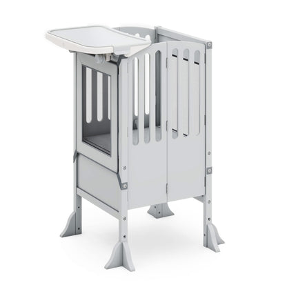 Contemporary Kitchen Helper Toddler Tower and Mealtime and Play Tray Bundle