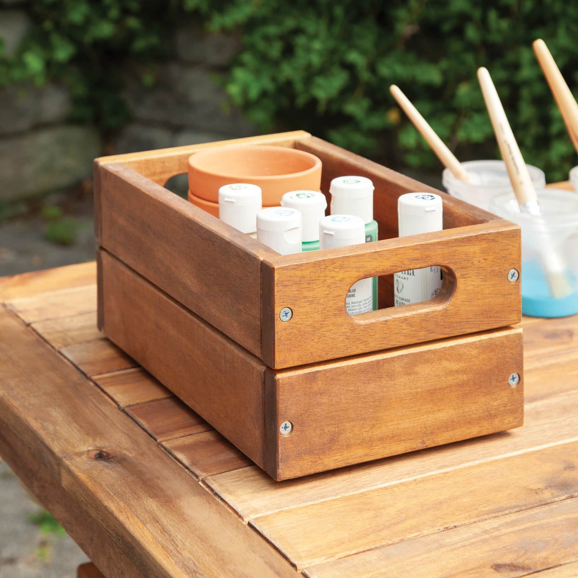 Martha Stewart Kids' Outdoor Craft Table, Benches and Umbrella Set