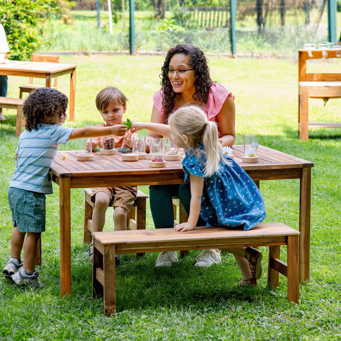 Acadia Outdoor Table & 36" Bench Set