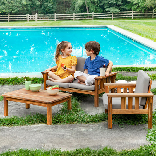 Martha Stewart Kids' Outdoor Couch, Chair and Low Table Set