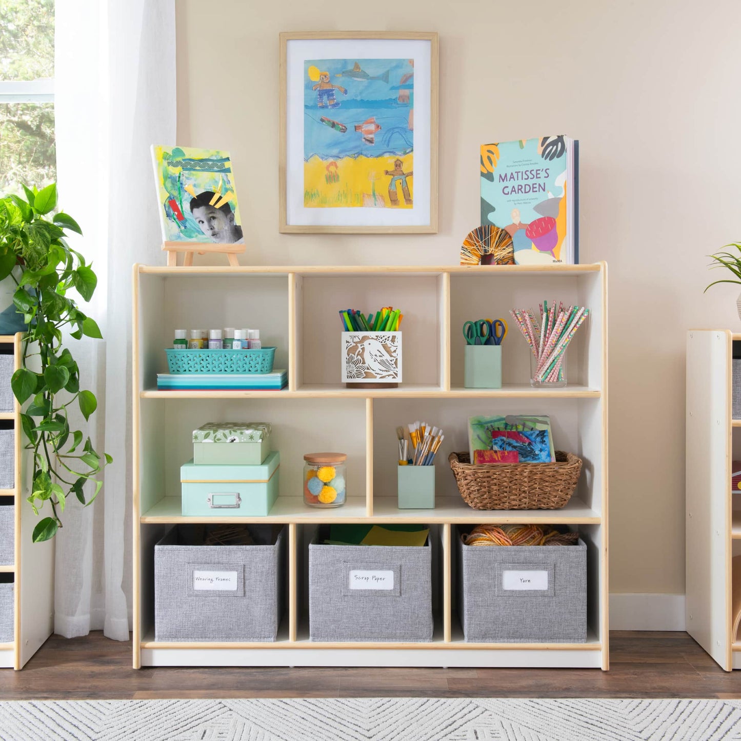 EdQ 3-Shelf 8-Compartment Storage with Bins - 36"
