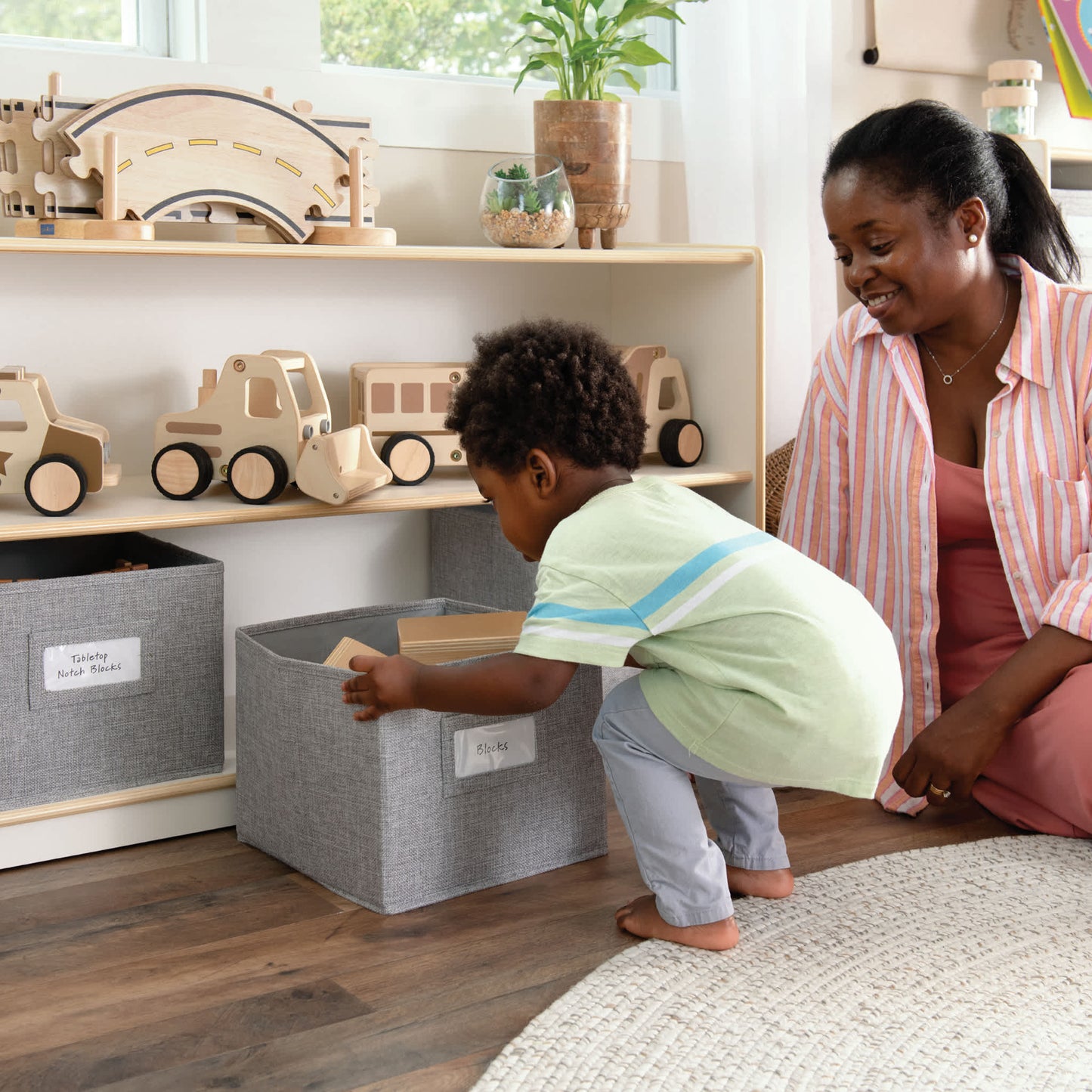 EdQ 2-Shelf Open Storage with Bins - 24"