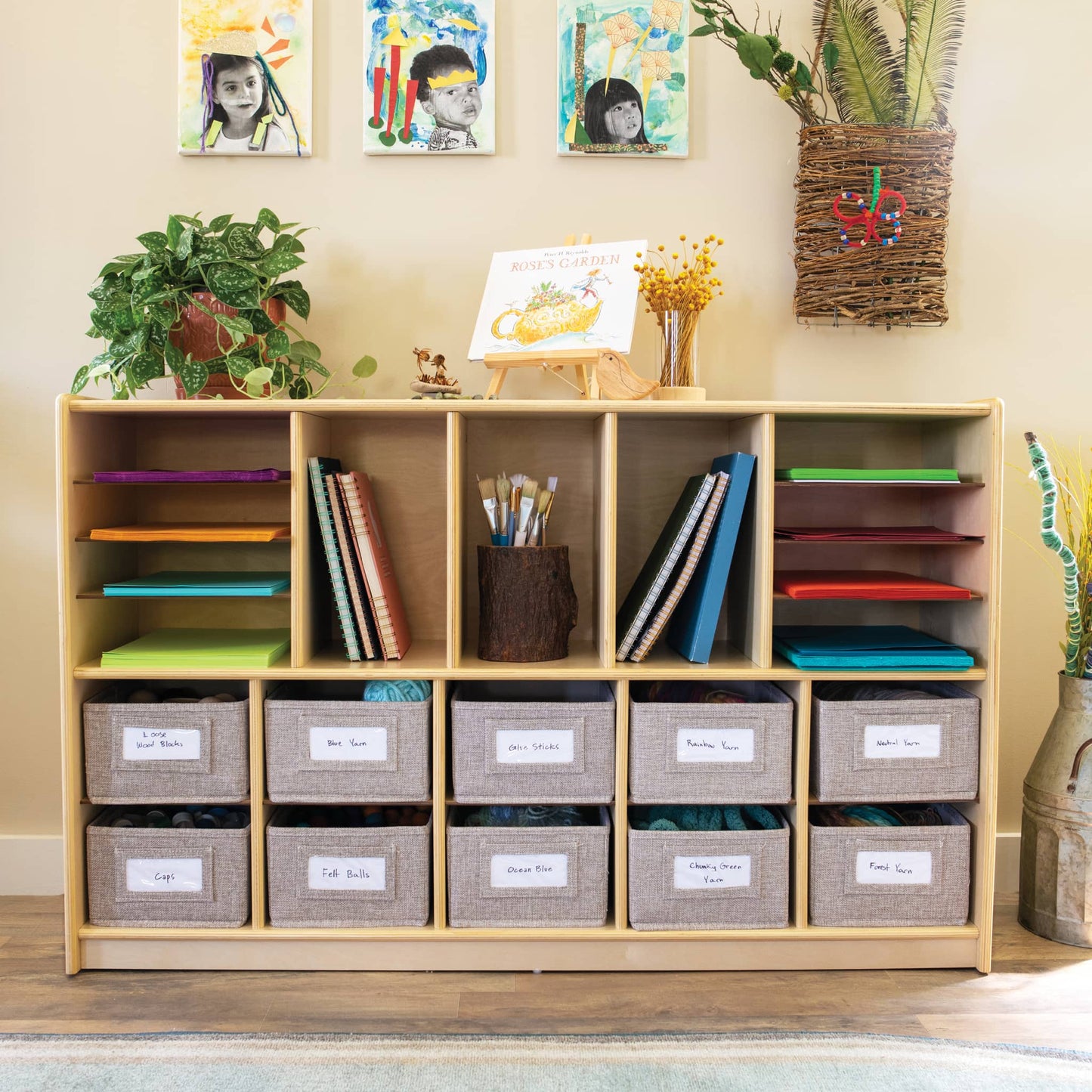 EdQ Shelves and 10 Bin Storage Unit - 30"