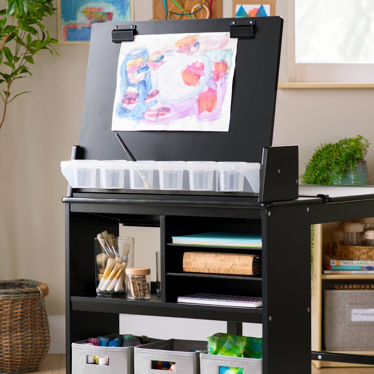 Design Studio - 3 in 1 Art Table, Drafting Table, Easel, and Stool
