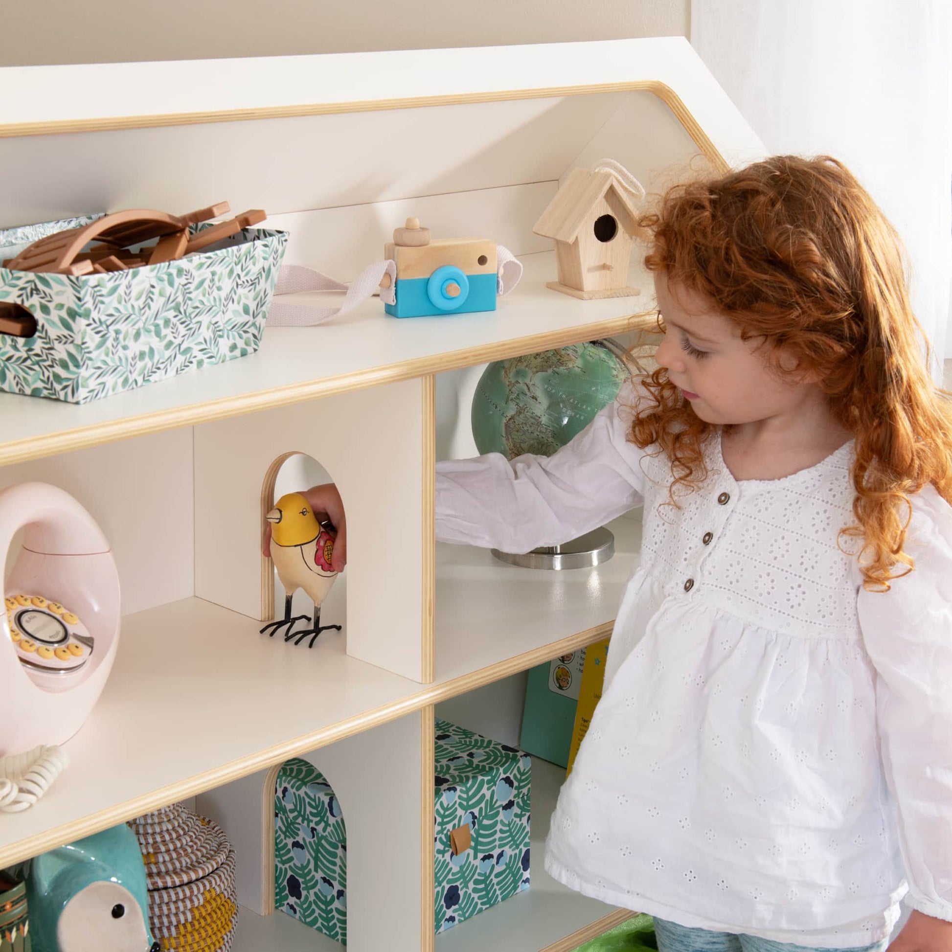 EdQ Dollhouse Bookcase with Bins