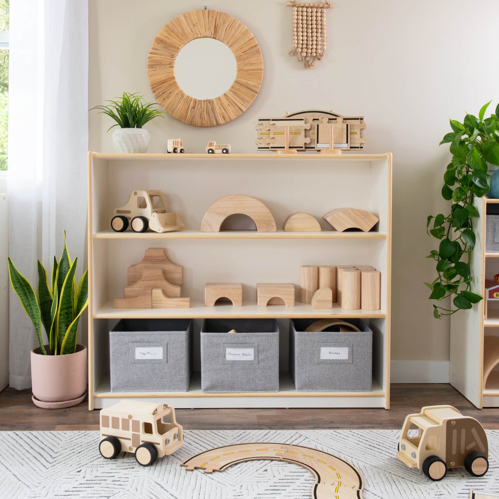 EdQ 3-Shelf Open Storage with Bins - 36"