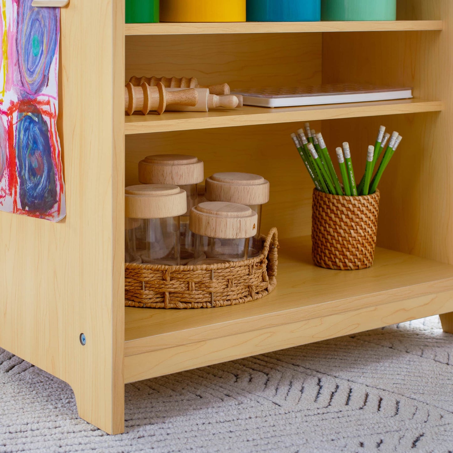 Kids' Desk to Easel Art Cart