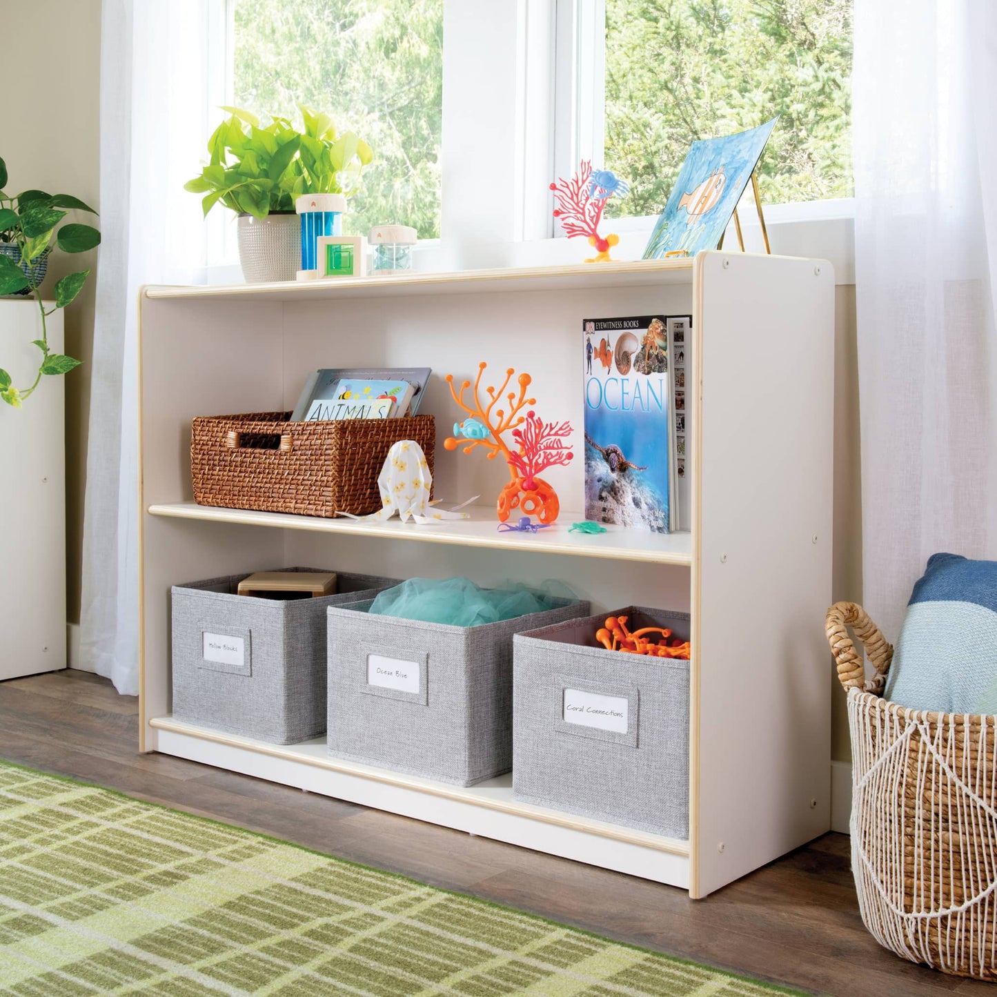 EdQ 2-Shelf Open Storage with Bins - 30"