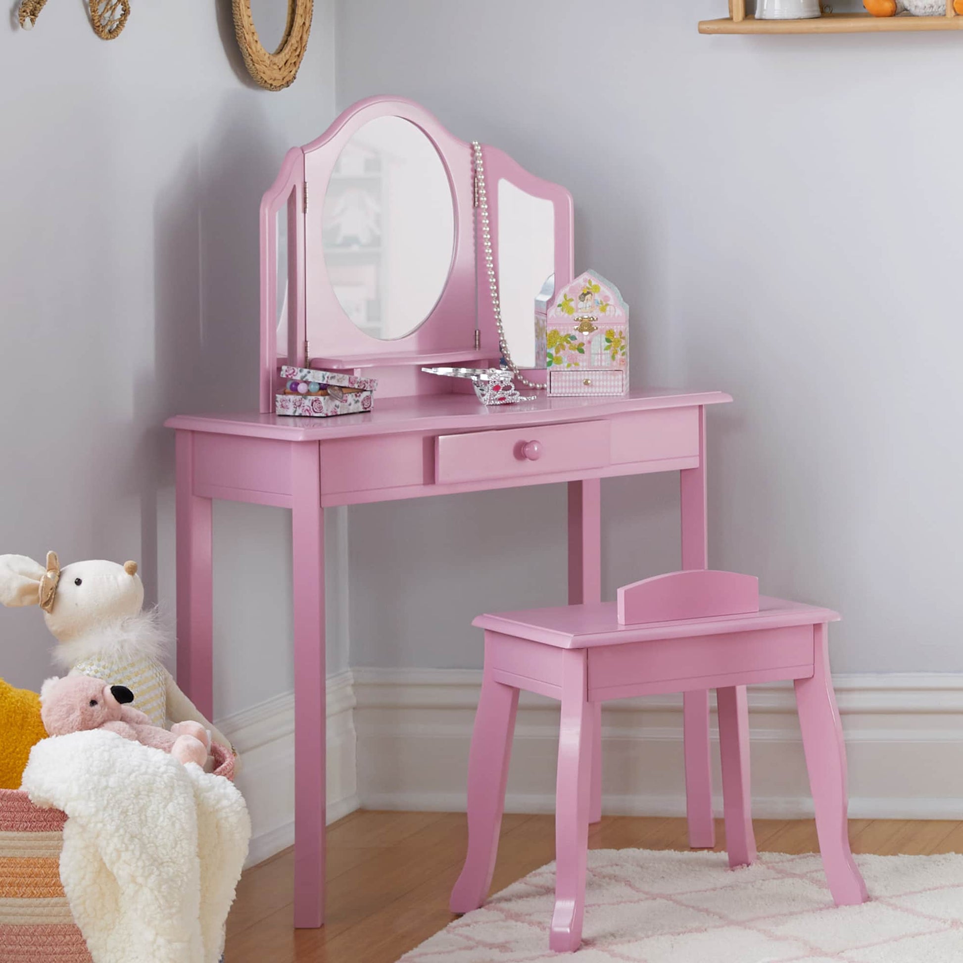 Kids' Vanity and Stool