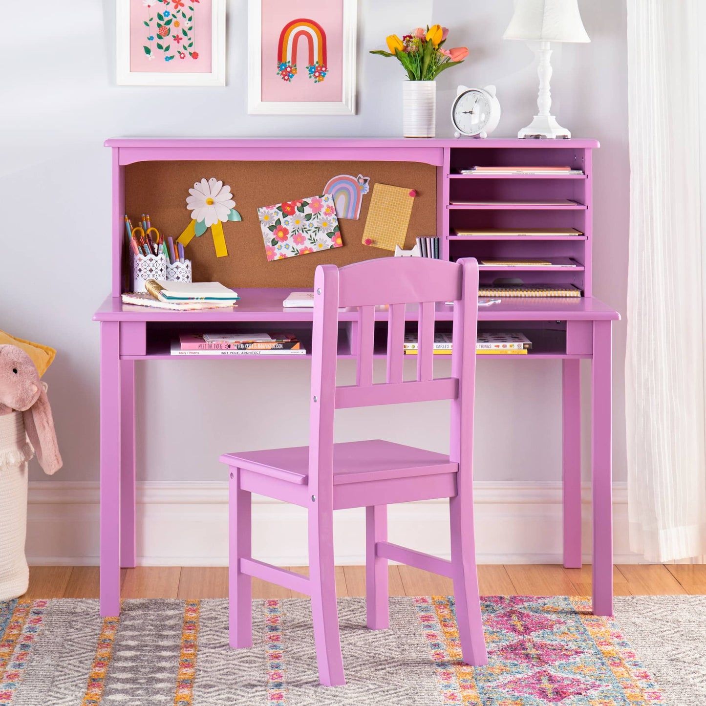 Kids' Media Desk, Hutch and Chair Set
