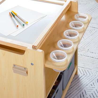 Kids' Desk to Easel Art Cart