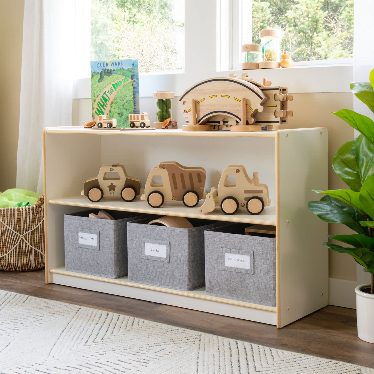 EdQ 2-Shelf Open Storage with Bins - 24"