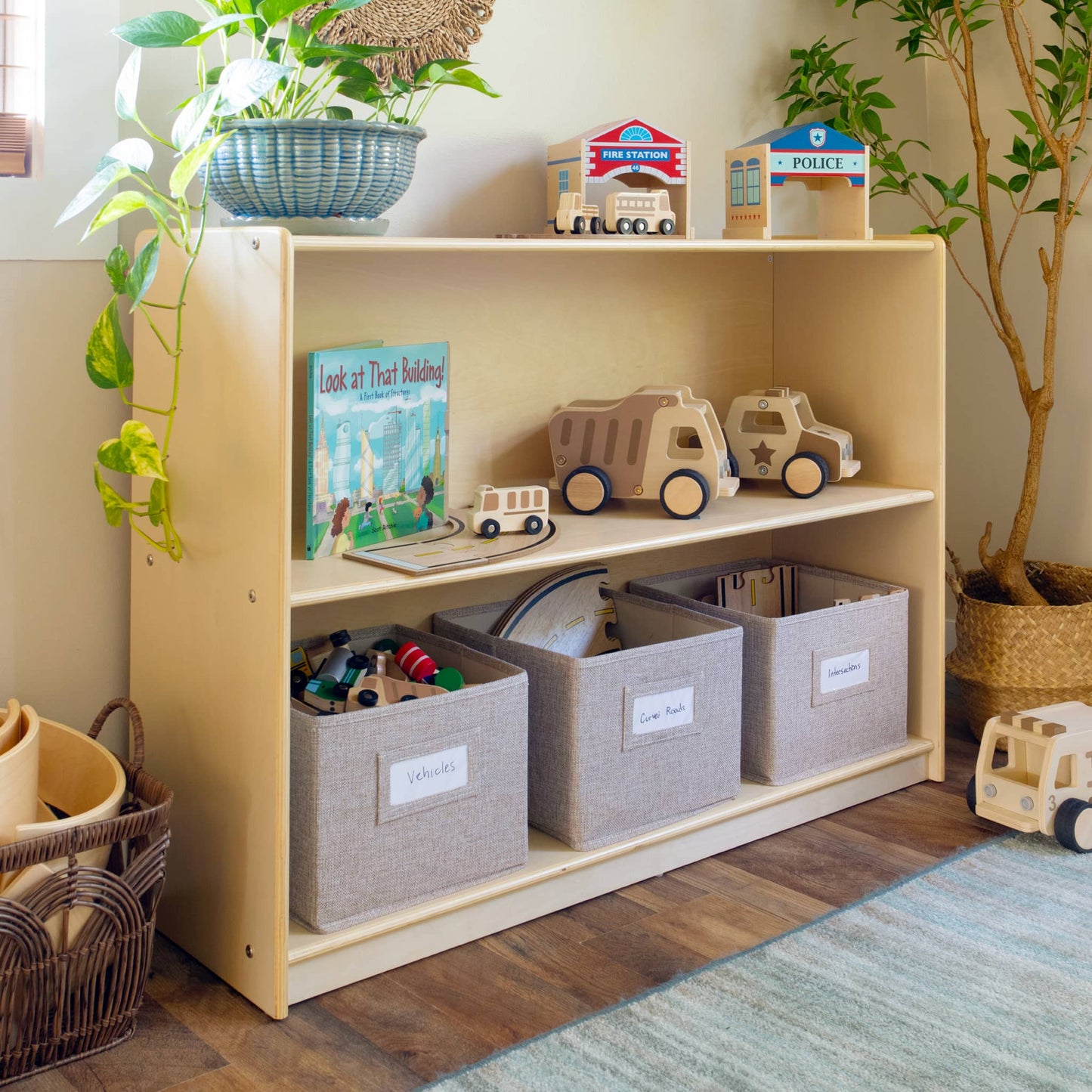 EdQ 2-Shelf Open Storage with Bins - 30"