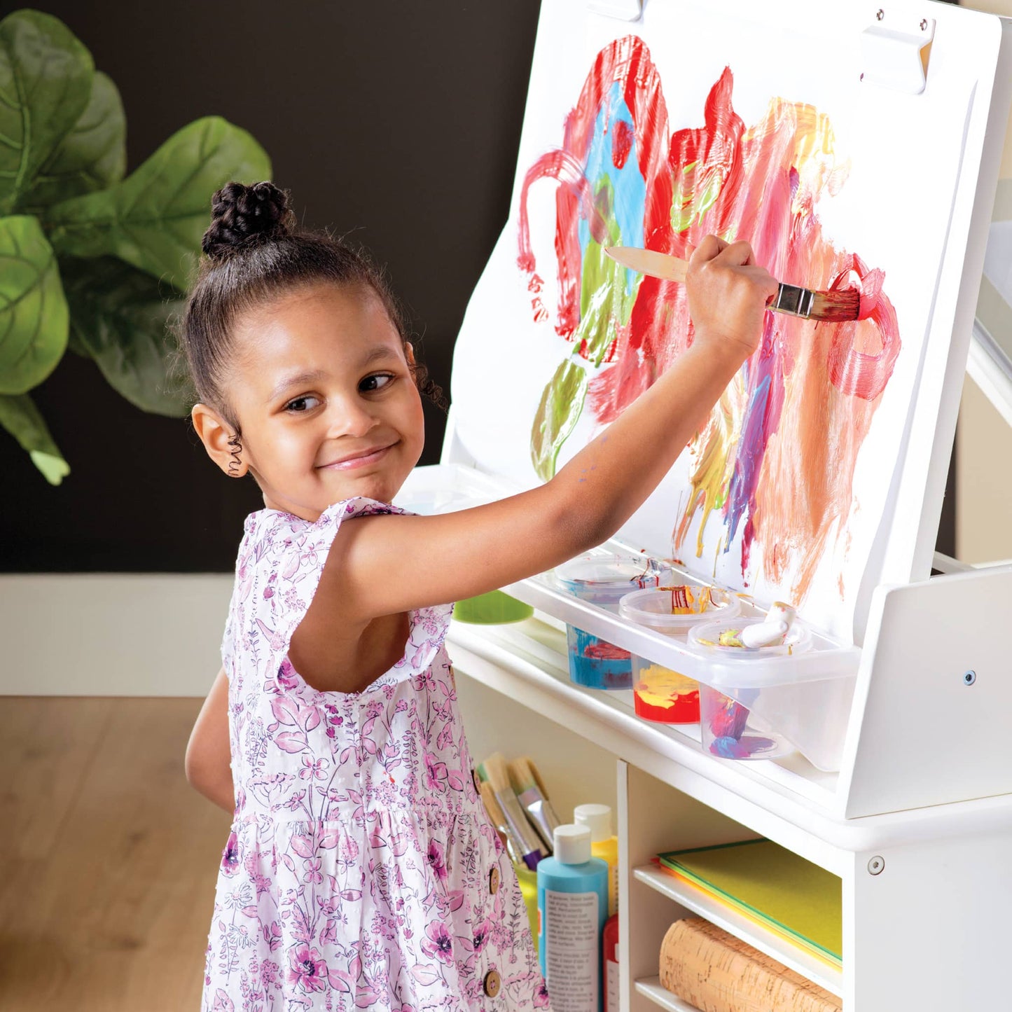 Design Studio - 3 in 1 Art Table, Drafting Table, Easel, and Stool