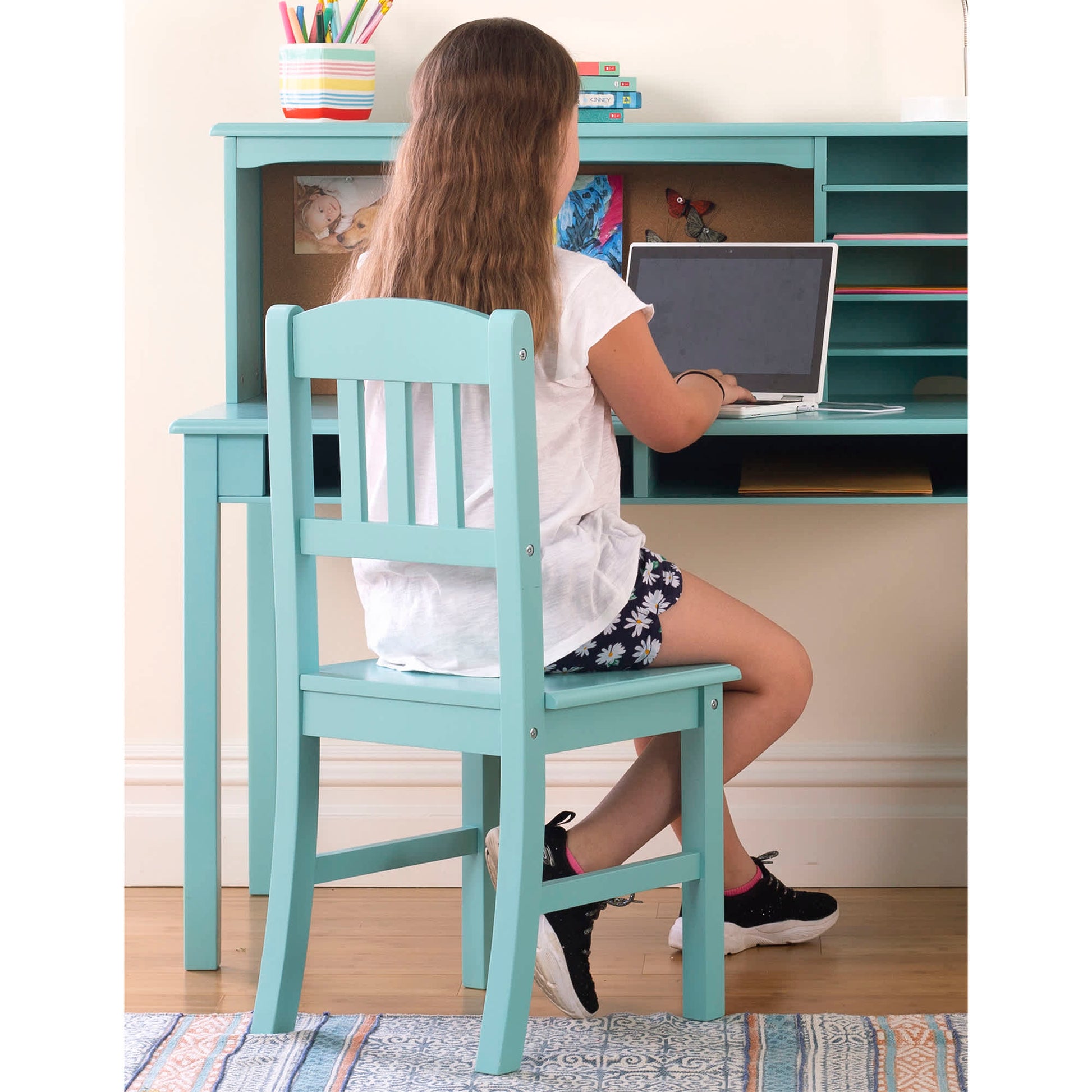 Kids' Media Desk, Hutch and Chair Set