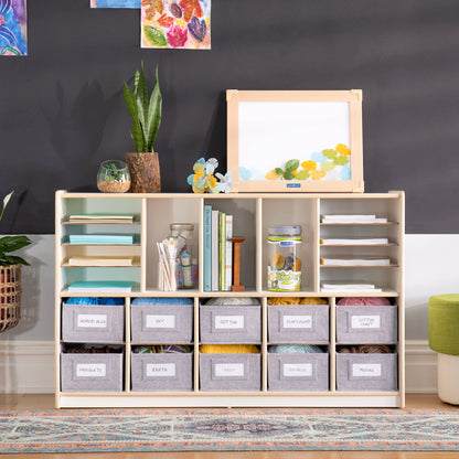 EdQ Shelves and 10 Bin Storage Unit - 30"