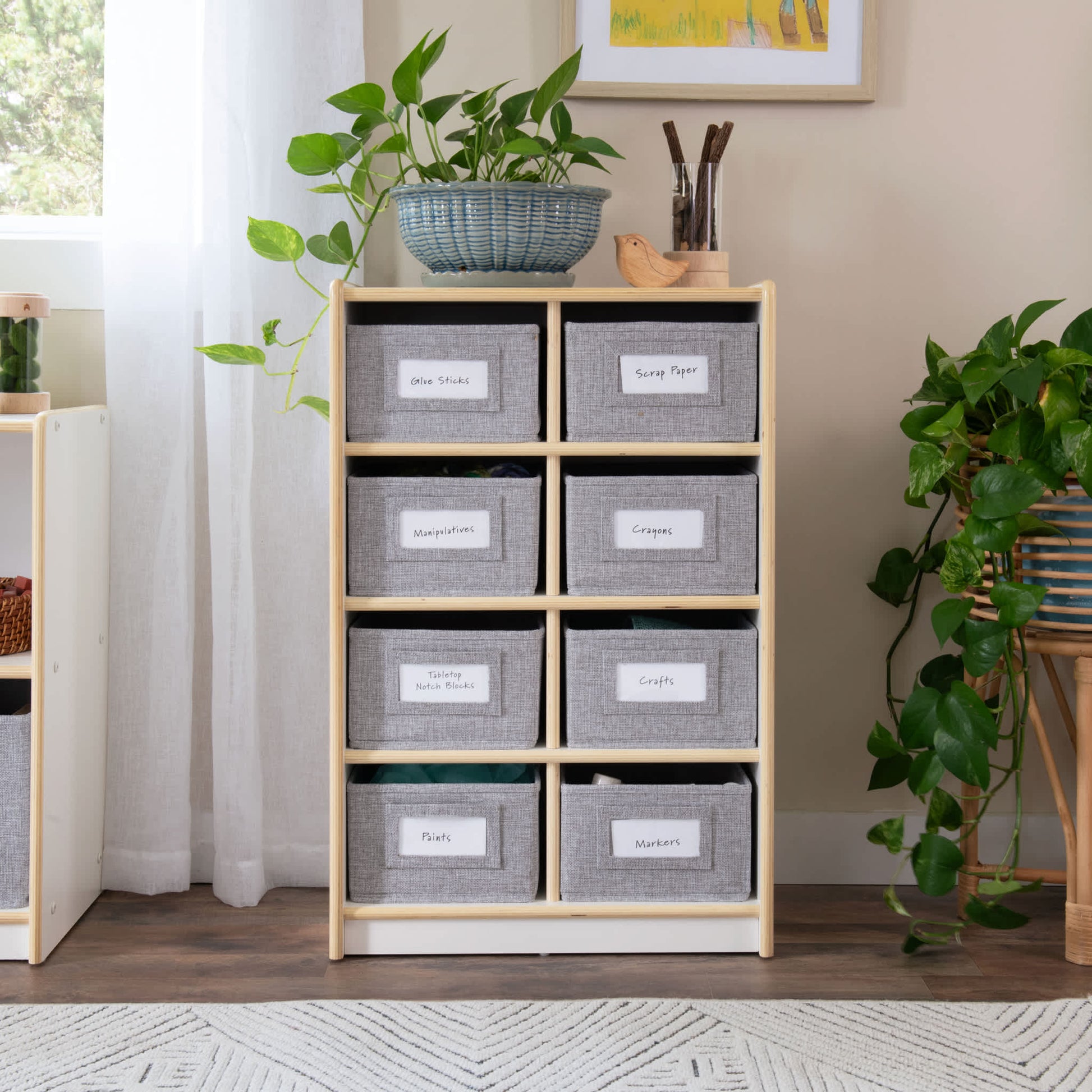EdQ 8 Cubby Bin Storage Organizer - 30"