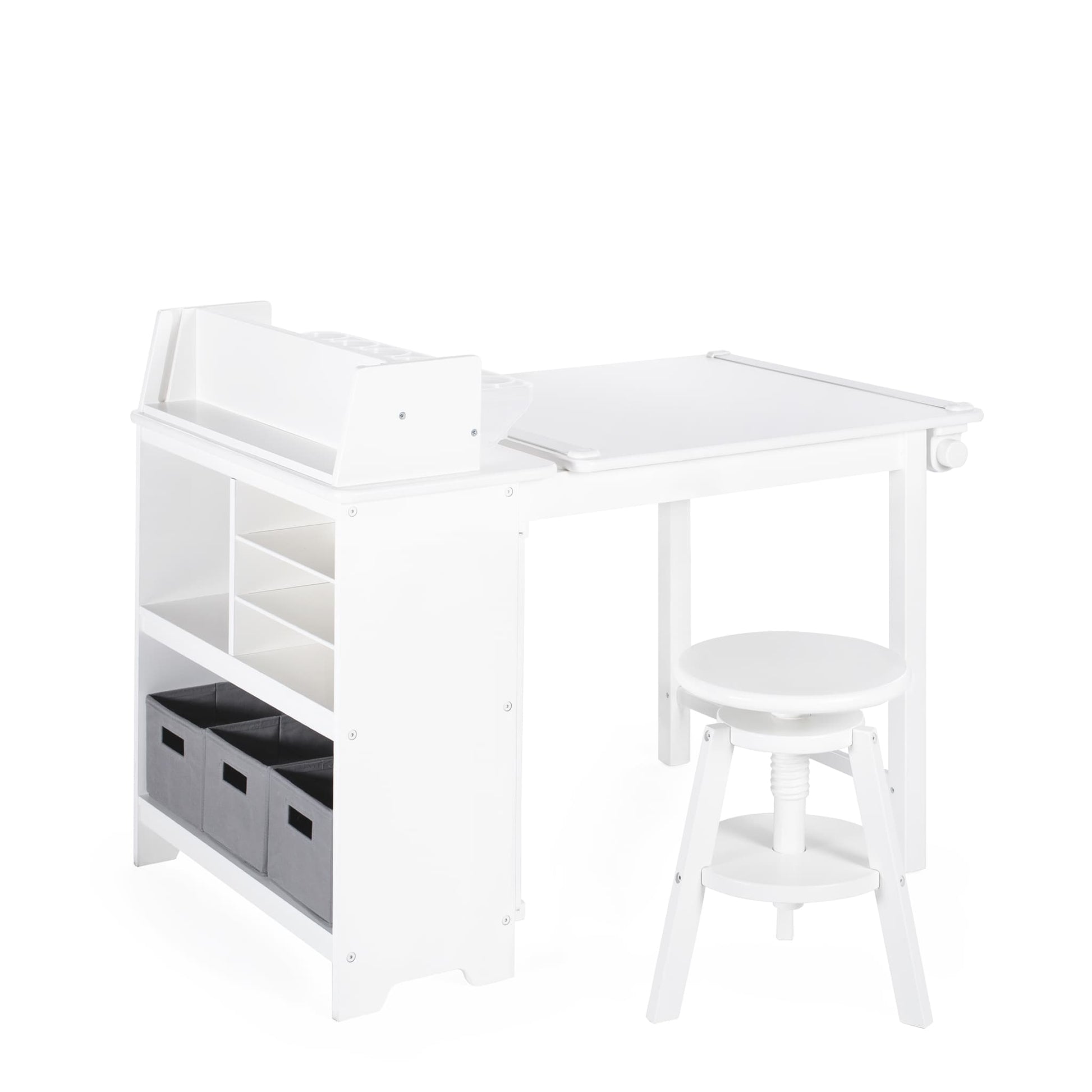 Design Studio - 3 in 1 Art Table, Drafting Table, Easel, and Stool